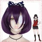 3tk Anime Parukas Cosplay Ikishima Midari Purple Cosplay Parukas Kakegurui Kompulsiivsed m&auml;nguri parukad Tasuta aksessuaarid Peakatted+Parukas+Silmaside Wig&Bowknot&Blindfold lilla