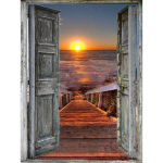 Uus 5D DIY teemantmaaliv&auml;rava maastik Teemanttikandid Merevaatega Ristpistes T&auml;is&uuml;mmargused puurit&ouml;&ouml;d Kodukaunistuse kingitus Full Round 15x20CM