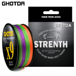 GHOTDA 0,14-0,40(mm) 500 m hambumusvastane X9 &otilde;ngen&ouml;&ouml;r, mis sobib merevee magevee mitmev&auml;rvilisele ahvenale 20-80 LB p&uuml;&uuml;givarustus 24lb roheline