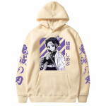 Demon Slayer Shinobu Kochou Graafilised kapuutsid Kimetsu No Yaiba Anime Hoodie Kevadised Soe Pullover Pusad Harajuku Lahtised Topid 2XL khaki