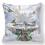 45x45cm Talvise piduliku peokaunistusega padjap&uuml;&uuml;r Diivan Animal Snowman Print Padja kate 60x60cm