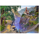 DIY 3D teemantmaaling lossi maastik tikandid ristpistes k&auml;sit&ouml;&ouml; kodukaunistus Full Round 20x25CM