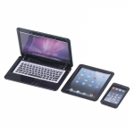 3 tk/komplekti simulatsiooniga mini-s&uuml;learvuti tahvelarvuti mobiiltelefon Dollhouse Miniature 1:12 sulamist k&auml;sit&ouml;&ouml;d Nukumaja sisekujundus DIY tarvikud