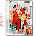 5D Teemantmaal T&auml;isteemant Anime Mootorsae Mees Teemantmaal K&auml;sitsi valmistatud Teemantmosaiikmaal Kodukaunistus Full Round 20X30CM