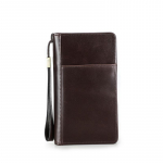 Ehtsast nahast meeste multifunktsionaalne sidur koos passi hoidjaga pardakaardi hoidja pliiatsipesaga kaardi kott reisi RFID rahakott kohv