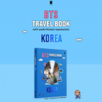 BTS-i reisiraamat kasulike koreakeelsete v&auml;ljenditega + postkaart BTS Travel Book
