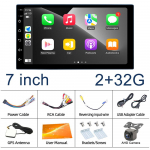 Reakosound 2 Din 7 Andriod 11 auto multimeediumipleier Carplay 2+32G GPS-navigatsioon Bluetooth autoheli Wifi USB FM peegel rLink HD autoheli stereo 708F 2-32G Carplay AHD