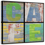 L&otilde;uendiprint Kohvi kollaaž 30x30 mitmev&auml;rviline