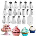 19 tk k&uuml;psisekoogi kaunistamise n&auml;pun&auml;idete komplekt Russian Open Star torude otsikute otsikud tassikoogik&uuml;psised Glasuuri torud kondiitritoodete otsikud 19PCS