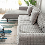 &Uuml;hev&auml;rviline libisemiskindel diivani kate Paks pehme pl&uuml;&uuml;s diivanipadja r&auml;tik elutoa m&ouml;&ouml;bli jaoks Decor Slipcovers diivanikatted 70x180cm 1pc helehall v&auml;rv