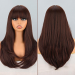 LISI HAIR Naiste pikad ombre kihilised naturaalsed sirged parukas tukkidega s&uuml;nteetilisest kiust looduslikust igap&auml;evasest kandmisest Cosplay pikk laineline parukas 60cm