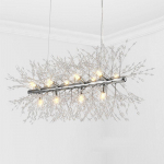 Firefly Crystal Lamp s&ouml;&ouml;gituba Lihtne kaasaegne v&otilde;ilille s&ouml;&ouml;gilaud Light Luksuslik valgustus V&otilde;rk Red restorani l&uuml;hter h&otilde;be
