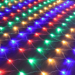 1 tk LED-v&otilde;rkekraan Fairy String Lights j&otilde;ulukaunistus uusaasta v&auml;livalgustid Jialan Street Jialan 1,5x1,5m 96LED WBL 1.5m * 1.5m