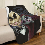Skull Lover seeria tekk 3D prinditud mood Halloweeni armuke Flanellist diivanitekk Unikaalne pealuu j&otilde;ulutekk 75x90cm