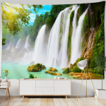 Rannikukoopa seinavaip Boho mere&auml;&auml;rne maastik ps&uuml;hhedeelne esteetika toa &uuml;hiselamu kunstdekoor 230x180cm