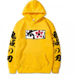Mood Anime Figuurid Demon Slayer Pusad Uzui Tengen Prinditud topp lahtised unisex top Kevad s&uuml;gis, pikkade varrukatega dressipluus XS must