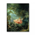 Klassikaline plakat Kiige &otilde;nnelikud &otilde;nnetused Vintage l&otilde;uendimaal Rokokoo stiilis maalid Prindid Barokk-kunsti seinakaunistus 21x30 No Frame
