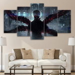 5tk Plakat Jaapani Anime Tokyo Ghoul Wall Art Canvas HD Print Elutoa Sisustus Kodukaunistus Maalimine Modulaarsed pildid 20x35cm*2  20x45cm*2  20x55cm*1