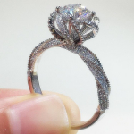 BELLA BOX Fountain Eight Heart Eight Arrows Network Red Live Hot M&uuml;&uuml;k uus simulatsioon Mosan Drill Full Diamond Ring Female 17.3mm valge