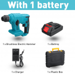 10000 p/min multifunktsionaalne harjadeta akuvasartrell 388VF elektriline l&ouml;&ouml;ktrell, laetav 1*Battery