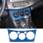 Carbon Fiber Car Inner Central control Panel Trim Outlet CD Air Conditioning Cover Sticker For Mitsubishi Eclipse Style B-Blue gray