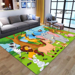 Multifilmid džungliloomade tr&uuml;kised vaip lapsed m&auml;ngivad vaipa elutuba magamistuba libisemisvastane vaip pildistamine rekvisiidid s&uuml;nnip&auml;evakingitus 160x230cm