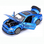 1:32 skaalaga Mustang Shelby GT500 metallist mudelautod, survevalu tagasit&otilde;mmatav m&auml;nguauto helide ja tuledega M&auml;ngukingitused &uuml;le 3-aastastele lastele 1/32-16.2x7x4.7cm sinine