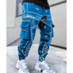 Mehed tr&uuml;kkivad Hip Hop p&uuml;ksid Meeste p&uuml;ksid p&uuml;ksid Mood Streetwear dressip&uuml;ksid meestele Jooksjad High Street lahtised p&uuml;ksid S helesinine v&auml;rv