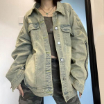 Naiste teksajakk Suures suuruses lukuga lahtise n&ouml;&ouml;biga jope naiste mugav sportlik vabaaja mantel S