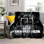3D R-Rammstein Heavy Metal Band Sildi tekk, Pehme tekk koju Magamistoa voodi diivan Pikniku reisikontori kattetekk lapsele 130cm x 150cm