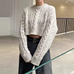 Vintage silmkoelised pulloverid Naiste paksud kampsunid s&uuml;gis- ja talvised seksikad l&uuml;hikesed topid &Uuml;markrae Soliidsed vabaaja riided 28464 One Size orion i v&auml;rv