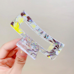 Uus naiste prinditud lilleline juuksek&uuml;&uuml;s Tugev v&auml;rviline plastikust juukseklamber suures suuruses juukseklambrid krabi juuksen&otilde;el Juuksetarvikud t&uuml;drukule kingitus 11