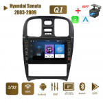 8-tolline Android WIFI Hyundai Sonata 2003-2009 jaoks koos nupunupuga autoraadio Multimeedia videopleier 2 din GPS Autoraido 1+32GB 1+32GB