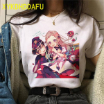 Jaapani anime Hanako Kun naiste T-s&auml;rk l&uuml;hikeste varrukatega WC-k&ouml;ites Cartoon T-s&auml;rk Harajuku suvine naiste gooti T-s&auml;rk M