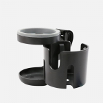 Beebi jalutusk&auml;ru tarvikud pudelihoidja universaalne kolmerattaline vankri veetass mobiiltelefoni ja joogihoidja ratastoolik&auml;ru must