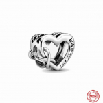 S925 h&otilde;bedased peened helmed sobivad moe originaal k&auml;ev&otilde;ru kaelakee ripats, naiste armastus, paar rippuvad l&auml;ikivad ema v&otilde;lusid ehted