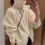 Kootud naiste kampsun pikkade varrukatega kilpkonnakraega vaba vabaaja kampsun One size hall