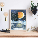 5D DIY Teemantmaali Poolkuu ristpiste komplekt Mosaiik Teemanttikandid Roos T&auml;is&uuml;mmargune/ruudukujuline puur Kodukaunistus Round 30x40cm