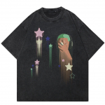2024 Streetwear Cartoon Graphic Shooting Star Unisex T-s&auml;rk S must