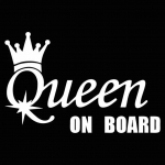 Queen on pardal kleebis auto vin&uuml;&uuml;lkleebise veekindlal kaunistusauto kleebistel 20x13cm valge