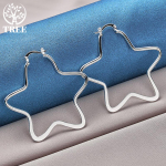 925 Sterling Silver Star 55mm Hoop k&otilde;rvar&otilde;nga Ehted