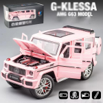 1/24 Scale Benz G-KLESSA AMG G63 Diecast automudeli m&auml;nguasi, tagasit&otilde;mmatav m&auml;nguasi koos heli ja valgusega lastele v&auml;ikelastele poistele t&uuml;drukutele m&otilde;eldud kingituste kollektsioon 1/24-22x9.2x9cm