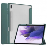 Samsung Galaxy Tab S8 S7 11 Plus FE 12,4-tollise &uuml;mbrise l&auml;bipaistva tagumise tahvelarvuti kate jaoks Tab S8 Ultra 14,6-tollise aluse korpuse Funda jaoks Tab S7 FE 12.4 tumeroheline v&auml;rv