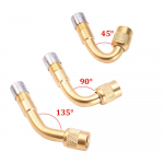 2tk 45/90/135 kraadi nurga klapiadapter metallist rehvitoru ventiili pikendusadapter rolleri rehvide klapikorkide vahetamiseks 45 degree-2pcs kuld