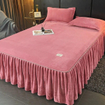 &Uuml;hev&auml;rviline voodiseelik Sametine voodikate talveks Nahas&otilde;bralikud madratsikaitsed roupa de cama Kodune voodikate (Padjap&uuml;&uuml;r puudub) 120x200cm 1pc brown