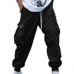 Mitme taskuga elastne v&ouml;&ouml;koha pingutusn&ouml;&ouml;r lahtised pahkluudega pehmed hingavad s&uuml;gavalt jalgevahega hip-hop t&auml;navar&otilde;ivad 3XL must