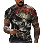 Vintage Skull T-s&auml;rk meestele 3D Prindiga Skull Meeste T-s&auml;rgid Suured l&uuml;hikeste varrukatega T-s&auml;rk Meeste Surmar&otilde;ivad Camiseta S