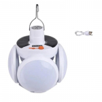 Kaasaskantav LED-pirn, kokkupandav p&auml;ikeseenergia v&auml;lisvalgusti veekindel valgustus h&auml;davalgusti p&auml;ikeseenergiaga laetav matkavalgusti 【1】Without RC valge