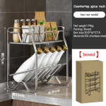 Roostevabast terasest riiul K&ouml;&ouml;gi hoiuriiul t&ouml;&ouml;pinna p&otilde;randa riiul Multifunktsionaalne maitseainete hoiuriiul