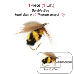 1/3 tk kalap&uuml;&uuml;gis&ouml;&ouml;dad kunstlikud putukad kimalase forelli k&auml;rbsep&uuml;&uuml;k biooniline s&ouml;&ouml;t 1Pcs-Size 10